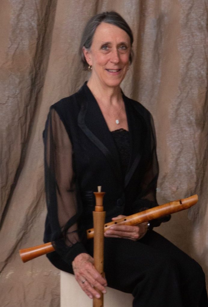 Photo of Joan Kimball with instruments
